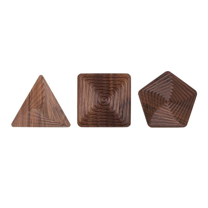 Creative Coasters – Svart valnøtt i unike former Skanto