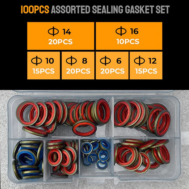 Skanto | 100stk/245stk Assortert Tetningspakningssett