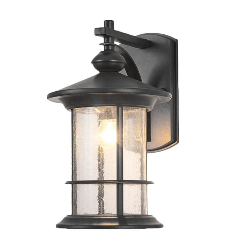 Industrial Vintage Bubble Glass Column 1-Light Utendørs Vanntett Vegglampe | Skanto