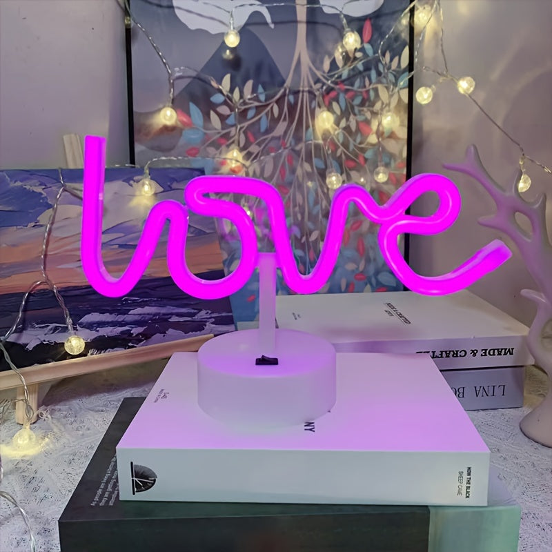 NeonLove Lampe – Belyst Neon Bordlampe for Fester Skanto
