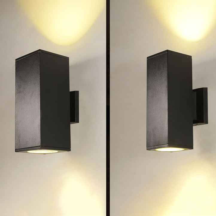 Moderne minimalistisk firkantet søyle LED lysende utendørs vanntett vegglampe | Skanto