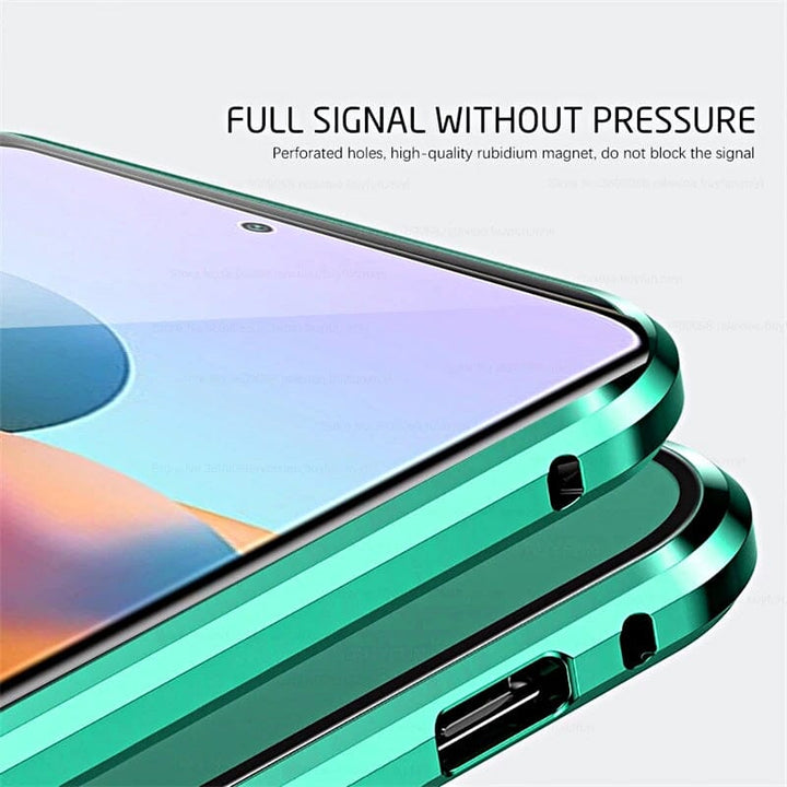 Skanto | Magnetisk herdet glass dobbeltstående telefonveske for Samsung