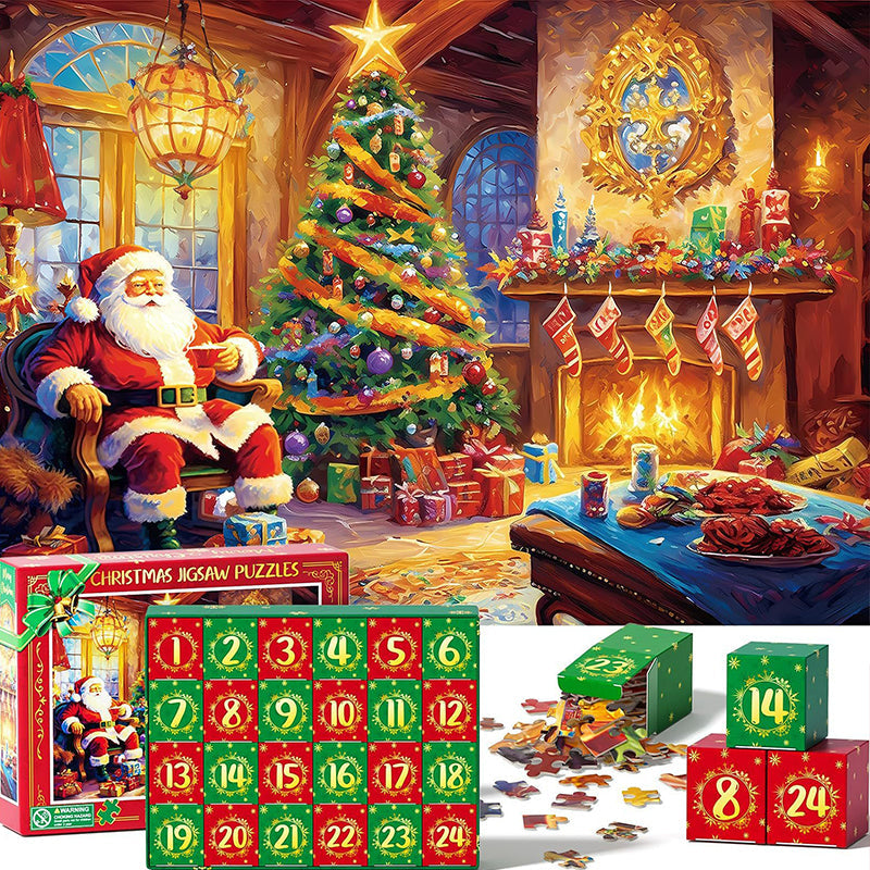 Skanto | 1000PCS Jule puslespill Adventskalender - Julegave