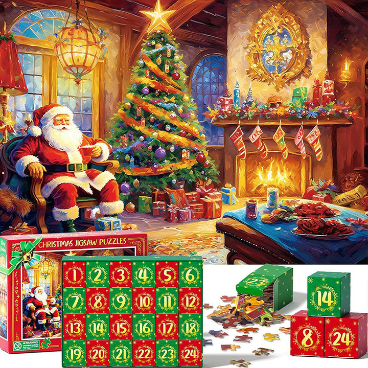 Skanto | 1000PCS Jule puslespill Adventskalender - Julegave