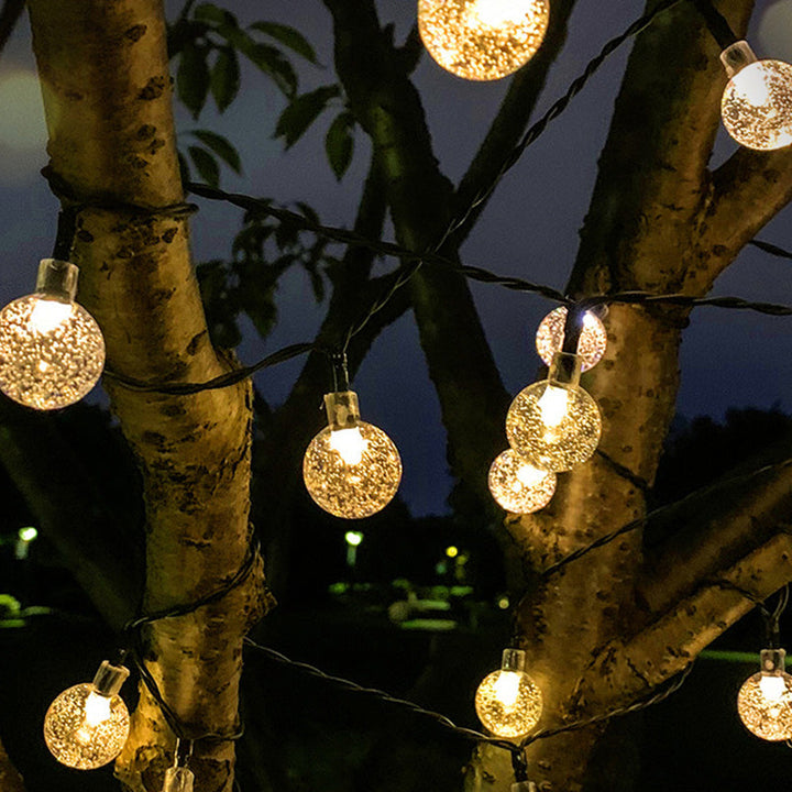Skanto | Moderne Art Deco vanntett Solar-PVC-Gummi-akryl-snor-bees-ball-kristall-ball-fall-LED lys utendørs for hagen
