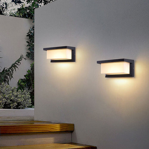 Skanto | Moderne Minimalistisk Solrektangel PC LED Utendørs Vegglampe For Utendørs Patio