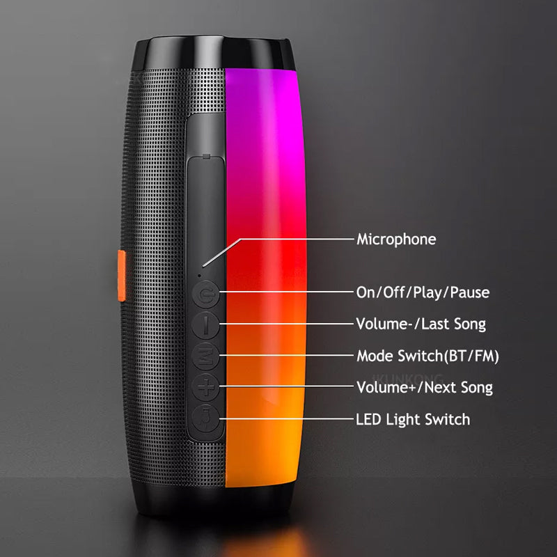 Skanto | LED Bluetooth Trådløs Bass Subwoofer Musikkspiller