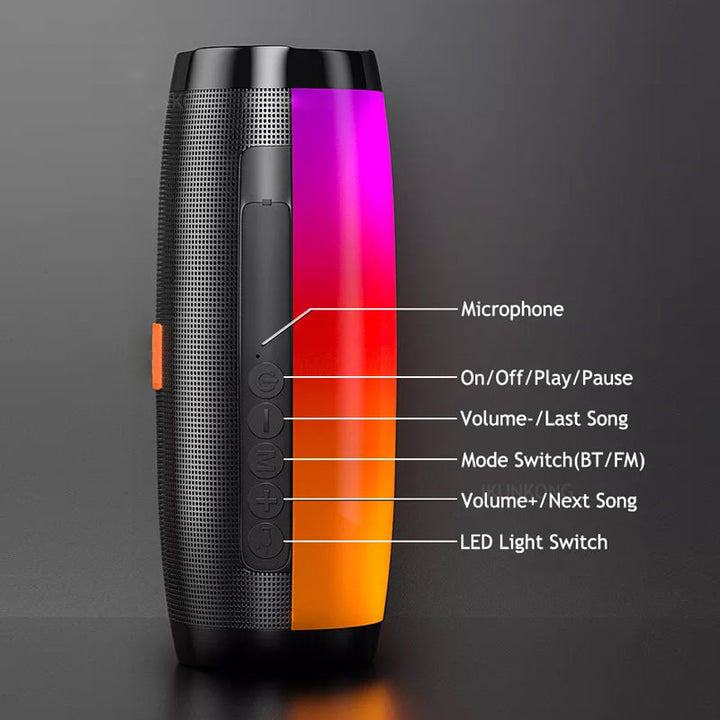 Skanto | LED Bluetooth Trådløs Bass Subwoofer Musikkspiller