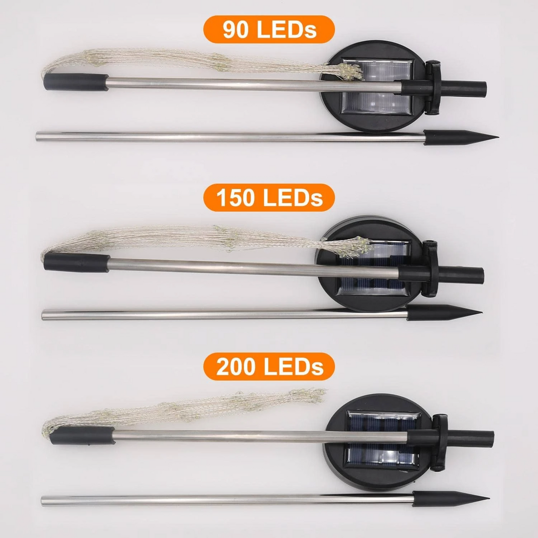 4-pack Solarskudds-hagebelysning – Værbestandig LED-dekorasjonsbelysning, solvarmet for hage og terrasse