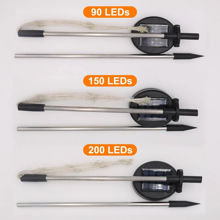 4-pack Solarskudds-hagebelysning – Værbestandig LED-dekorasjonsbelysning, solvarmet for hage og terrasse