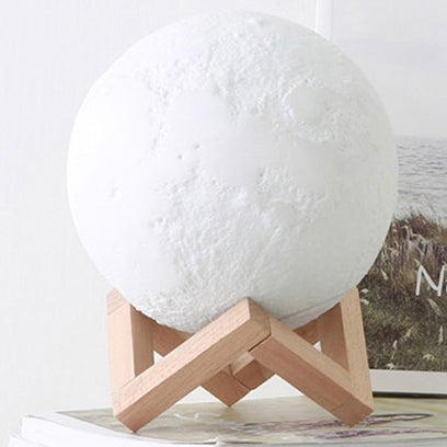 Skanto | Kreativ Mini Oppladbar 3D Utskrevet Måne 1-Lys LED Bordlampe