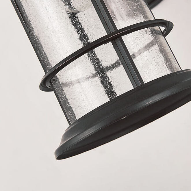 Industrial Vintage Bubble Glass Column 1-Light Utendørs Vanntett Vegglampe | Skanto