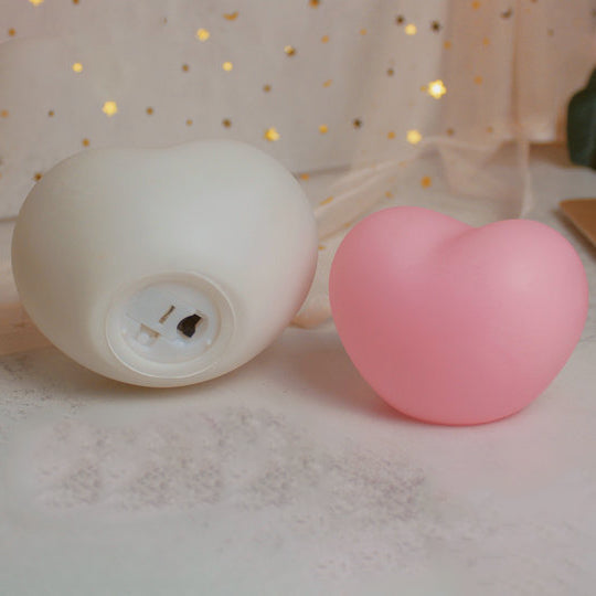 Skanto | LuvSphere Silikon LED Nattlys | Hjerteformet Design | Bordlampe | Varm Stemningslys | Dekorativ