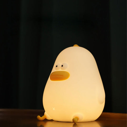 GarduruLED Nattlampe | Tegneserie Silikon Kylling Design | USB Skrivebordslampe | Lys til Barnerom