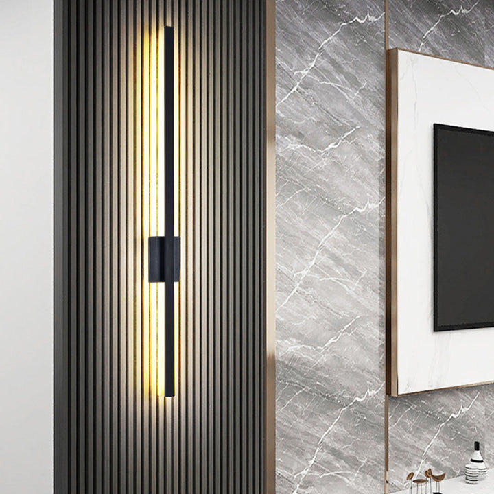 Skanto | Industriell Minimalistisk Lang LED Jern Vegglamper for Moderne Stueinnredning og Stilfull Belysning
