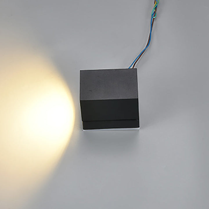 Moderne Enkelthet Vanntett Justerbar Vinkel Kvadrat Aluminium LED Vegglampe For Utendørs Terasse | Skanto