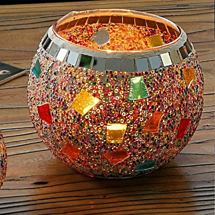 Skanto | Europeisk Retro Glass Mosaic Tealight Holder