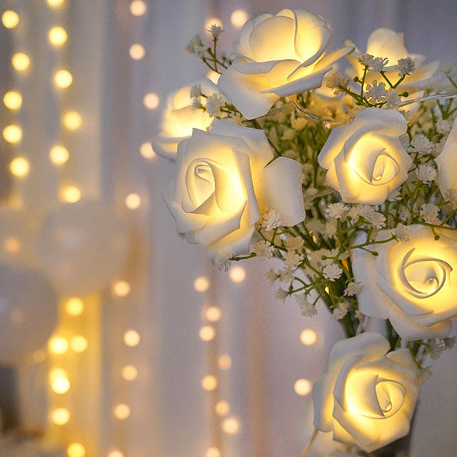 Skanto | Moderne Kreativ Rose Ferie Dekorasjon PV Bubble Mu LED Lyskjeder