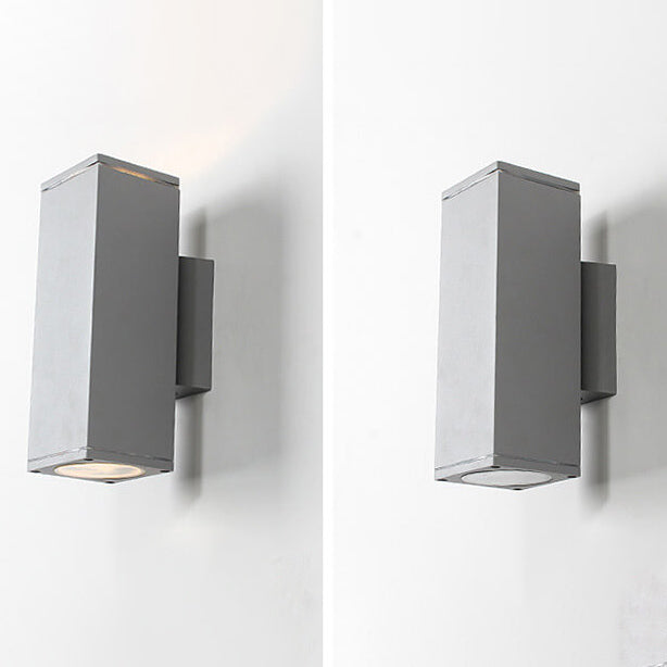 Moderne minimalistisk firkantet søyle LED lysende utendørs vanntett vegglampe | Skanto