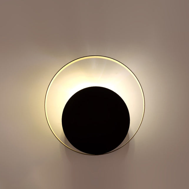 Skanto | Moderne Minimalistisk Jern Sirkel Ring 1-Lyskilde Vegglampe For Soverom