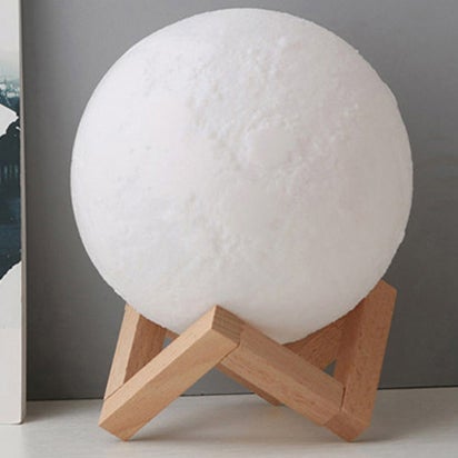 Skanto | Kreativ Mini Oppladbar 3D Utskrevet Måne 1-Lys LED Bordlampe