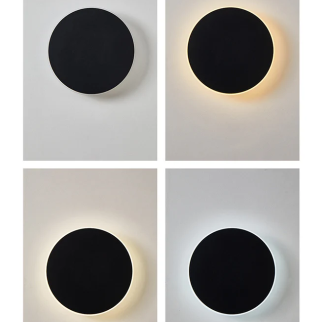 Elegant LED vegglys for utendørs bruk - Minimalistisk rund design | Skanto