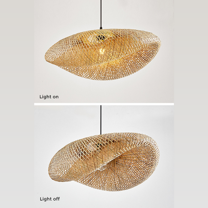 Skanto | Rattanvevd Bambus - Pendellampe - Led - Lys