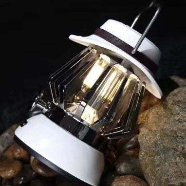 Moderne Håndholdt Metalltekstur Camping LED Utendørslys | Skanto