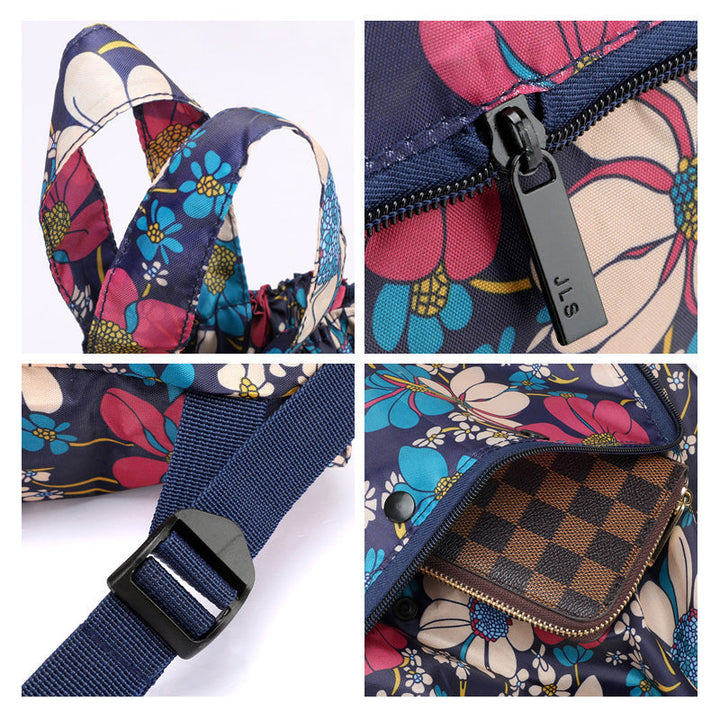 Samlebar trykt nylon ryggsekk med snor | Skanto