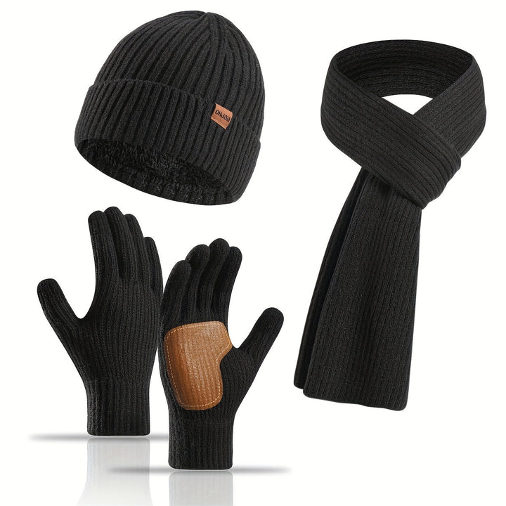 Skanto | Vinter Komfort Sett – Strikket Lue, skjerf og hansker for Unisex
