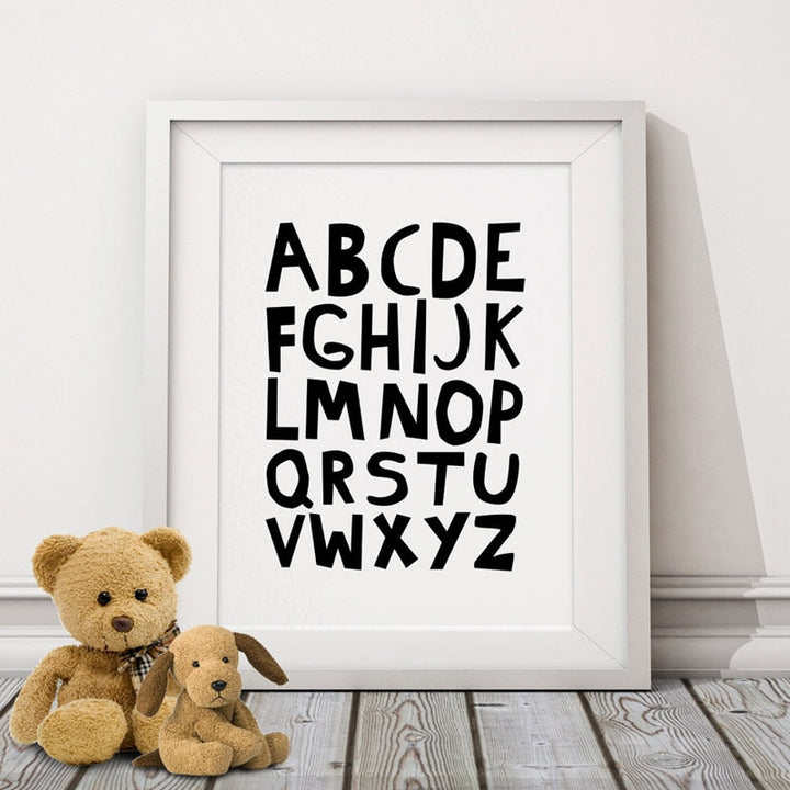 Alphabets - Lerret Veggkunst Maleri | Skanto