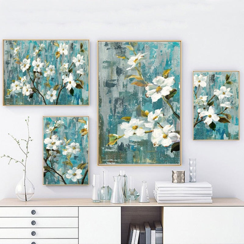 Apple White Flower Bilder - Lerret Veggkunst Maleri | Skanto