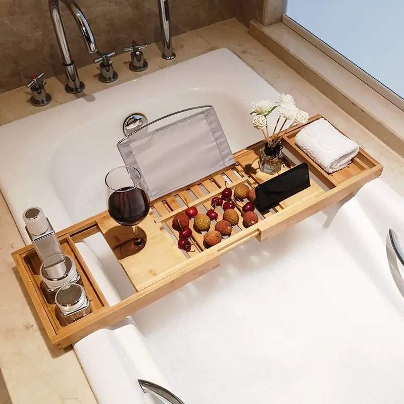 Premium Bamboo Utvidbart Badekarbrett Skanto