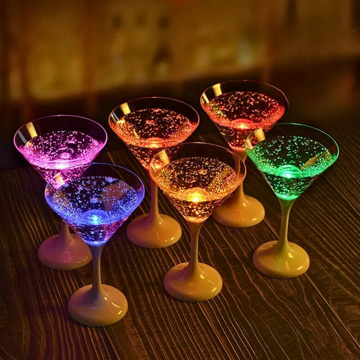 GlowSip - LED-belyst vinglasssett (6 stk) Skanto