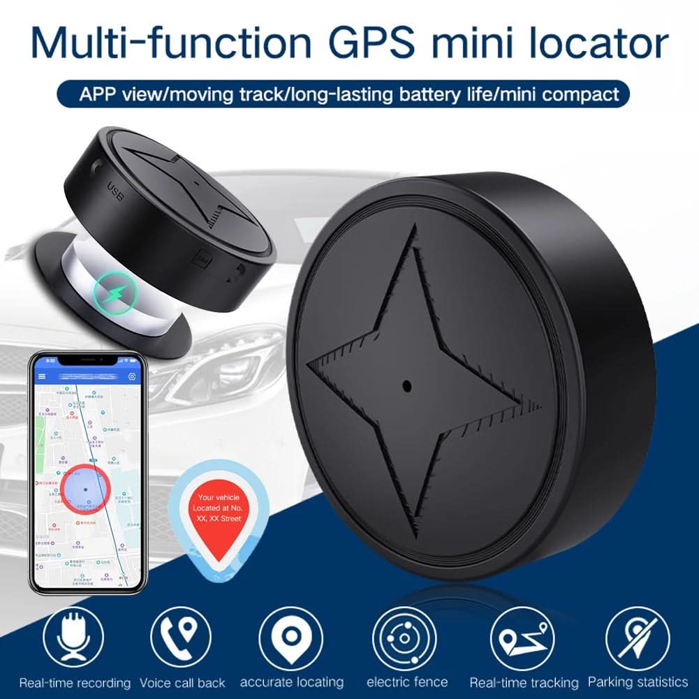 Skanto | SMART GPS-TREKKER – Kompakt GPS-trekker med sanntidsplassering & magnet for verdisaker, kjæledyr & kjøretøy