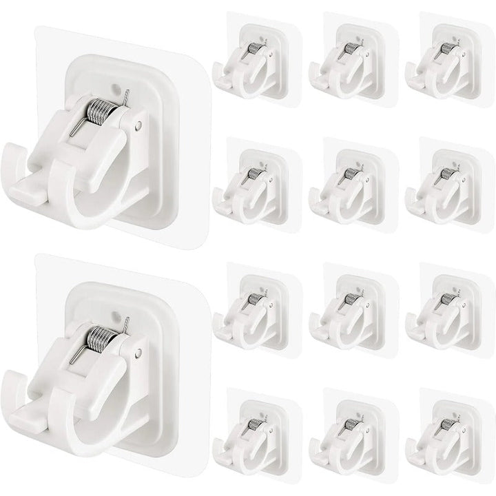Skanto | Nail-Free Justerbare Gardinstang Braketter Holder – Bor-Fri & Vegg-Sikker