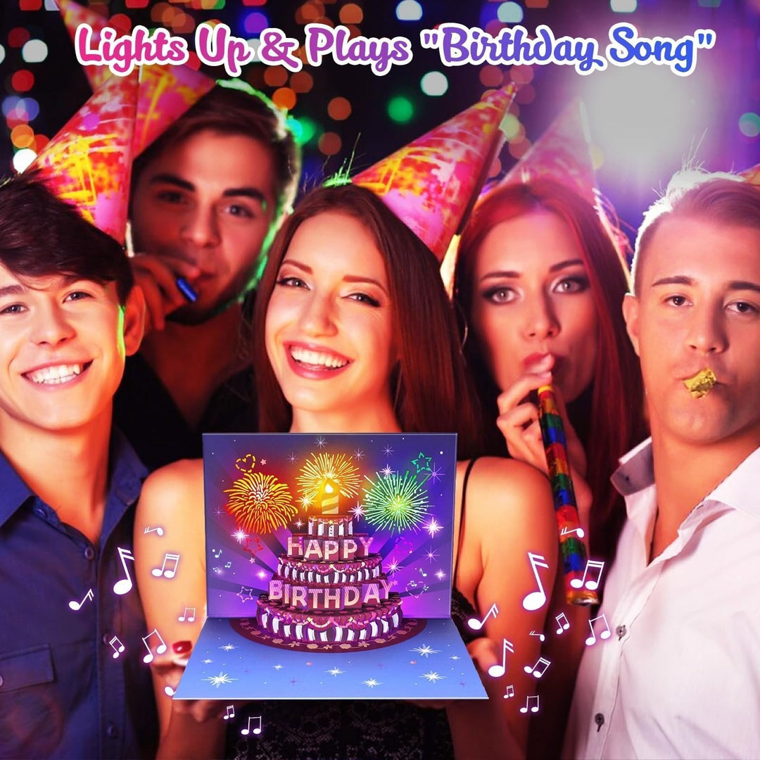 Skanto | Blow-Out LED Musikalsk 3D Bursdagskort