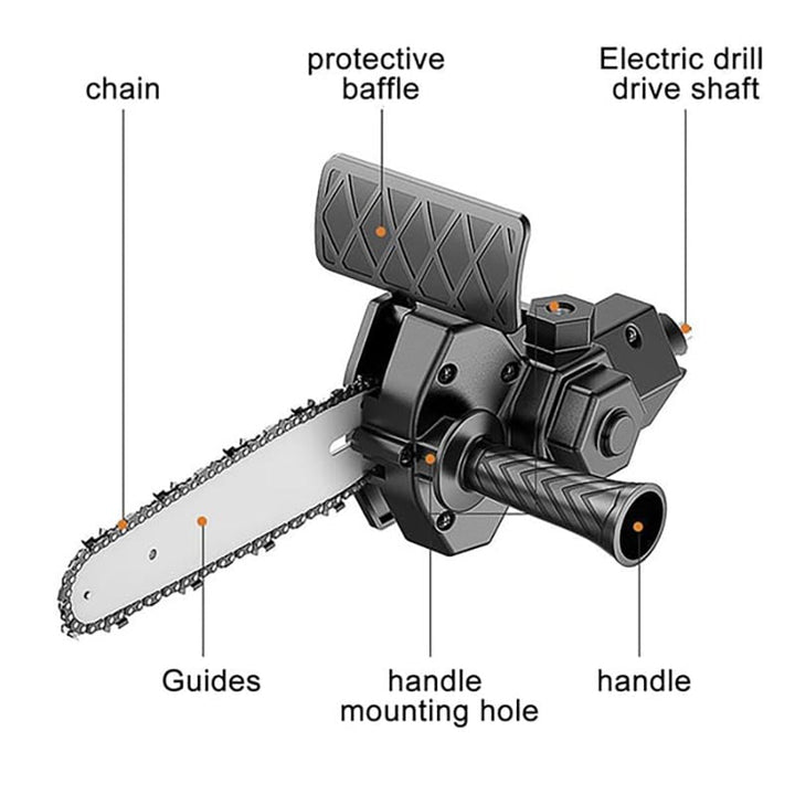 Skanto | 6 Tommers Elektrisk Drill Modifisert Til Elektrisk Kjedesag Drill Vedlegg