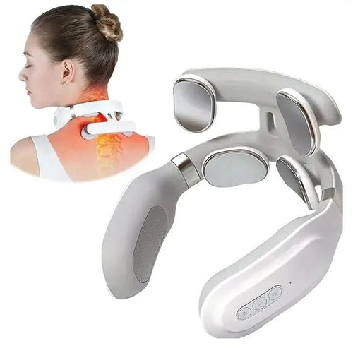 Skanto | 4-in-1 Nackenmassagegerät | Wärme- und Vibrationsfunktion | Weiß