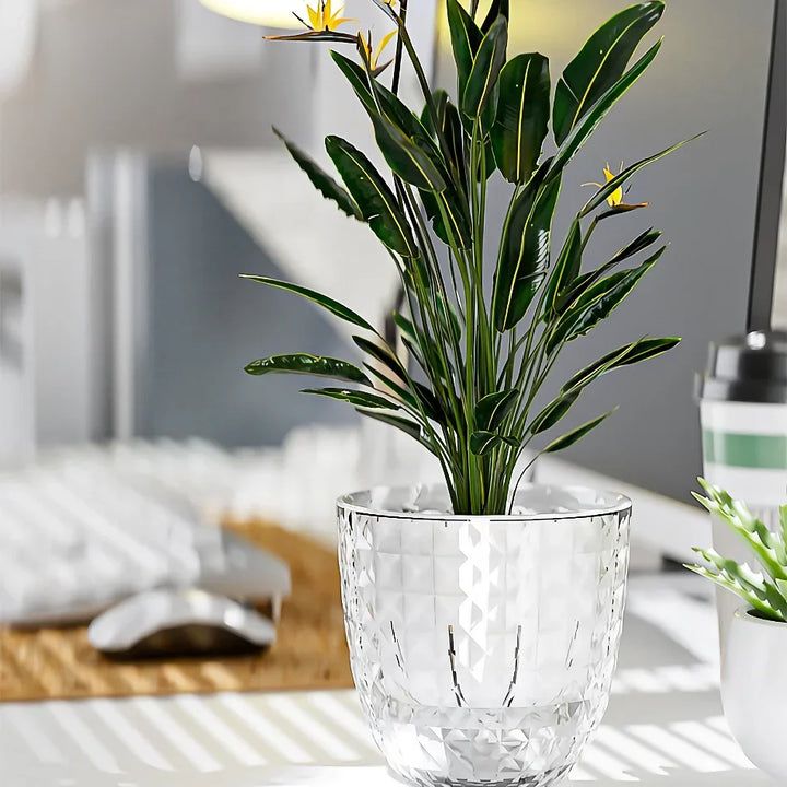 Skanto | Selvvannende dekorativ blomsterpotte med bomullssnor