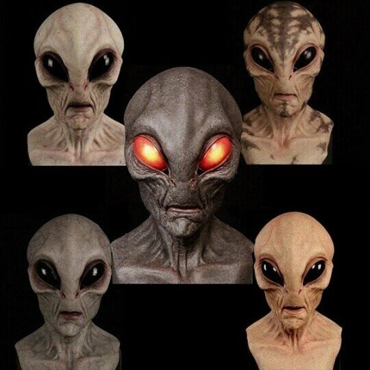 Alien-Mask | Realistiske Halloween Kostyme Tilbehør | Skanto