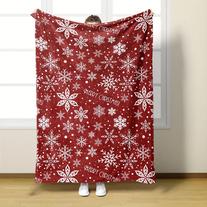 FestiveSnuggle - Luksus Jule Fleece Teppe for Høytiden Skanto