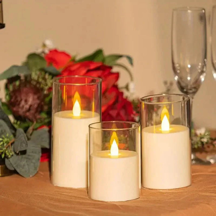 LED lys med fjernkontroll og timer i glassdesign | Skanto