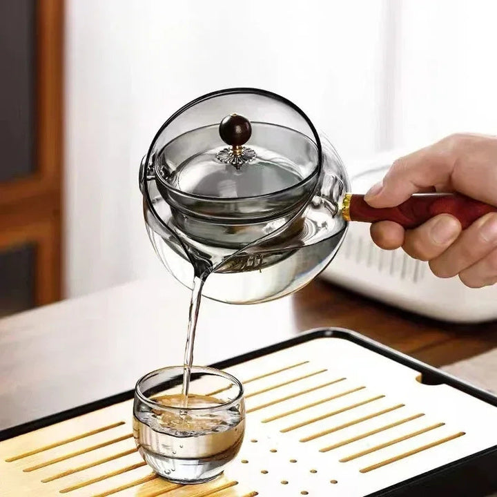 Rotary Glass Teapot med infusor. | Skanto