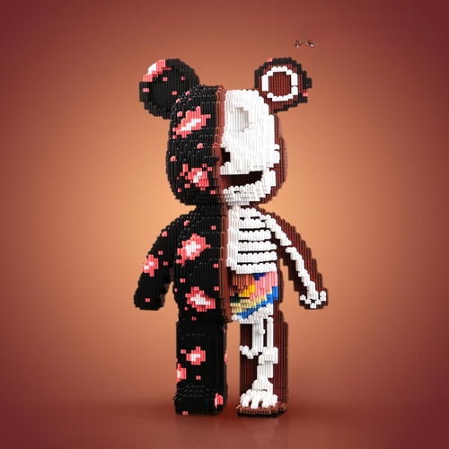 Skanto | DIY Pixel Art Blokk Bjørn Figurer – Kreativ Bygging & Samle Utstilling