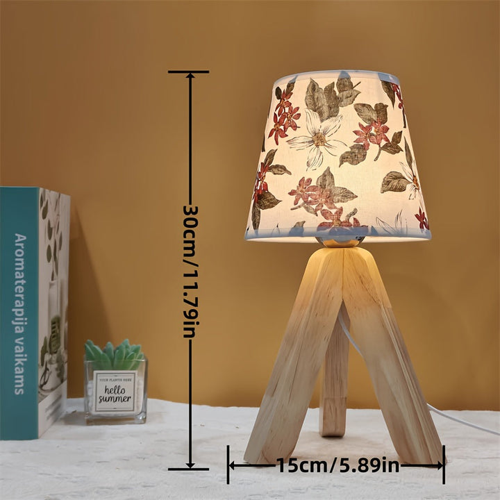 FloralGlow Lampe - Elegant LED Bordlampe med TreSkanto