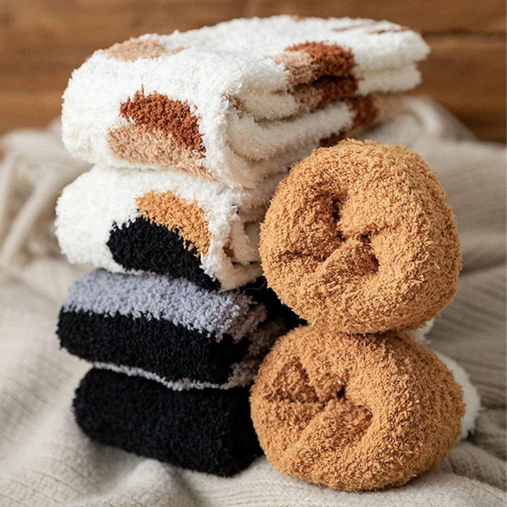 Skanto | Fluffy Fuzzy Katteklør Sokker