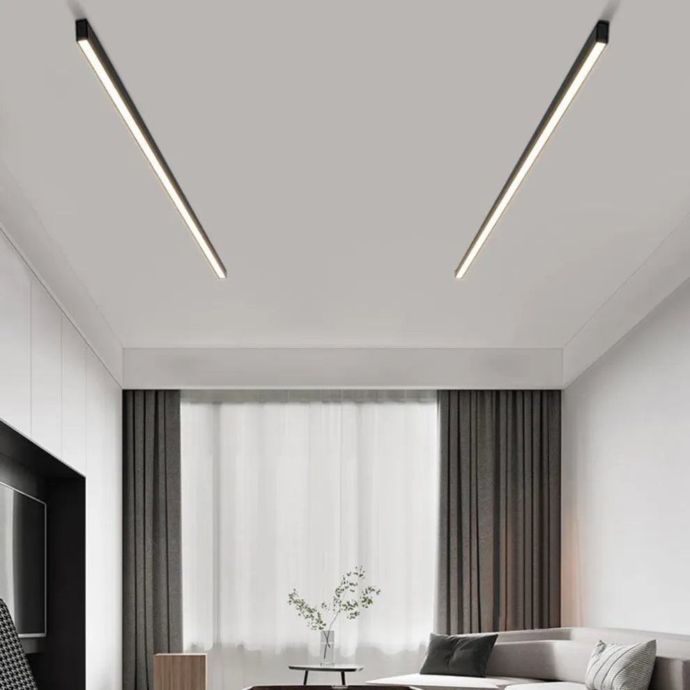 Skanto | Svart Metall Taklampe LED Linær Minimalistisk Moderne Design