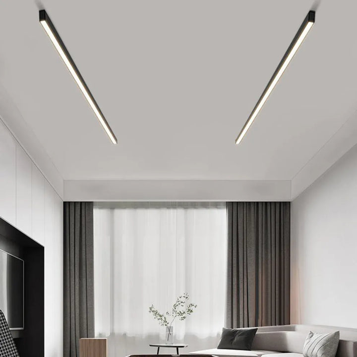Skanto | Svart Metall Taklampe LED Linær Minimalistisk Moderne Design