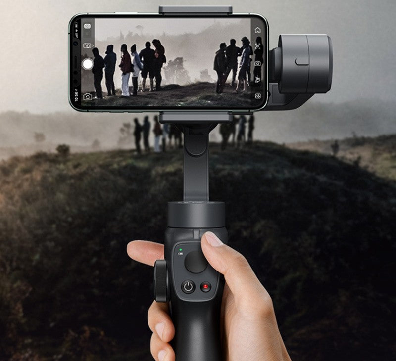 Skanto | Håndholdt Bluetooth Selfie-stang med tre-akset stabilisering, automatisk bevegelsessporing, panorering og multi-vinkel opptak